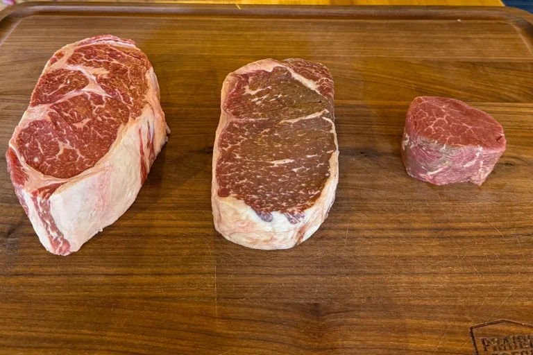 Hand-cut prime ribeye steak at Butcher Block Bay St. Louis