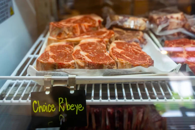 Hand-cut prime ribeye steak at Butcher Block Bay St. Louis