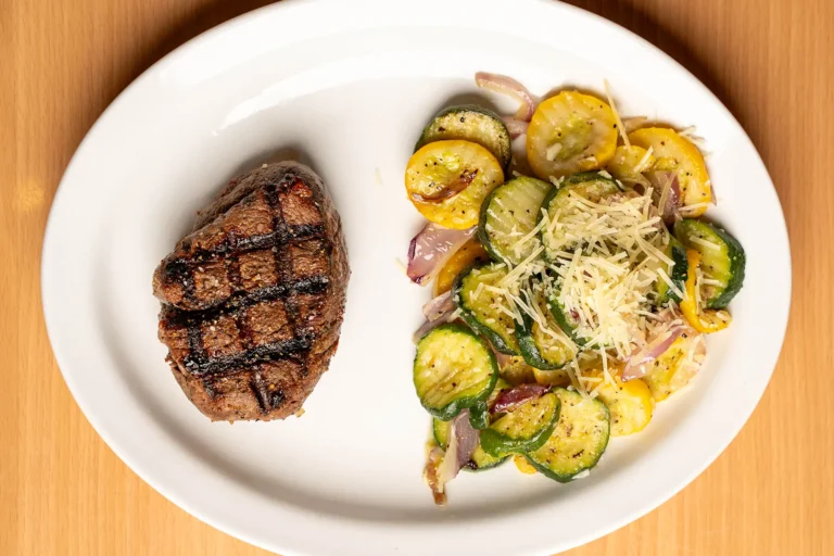 filet mignon with veggies at Butcher Block Bay St. Louis